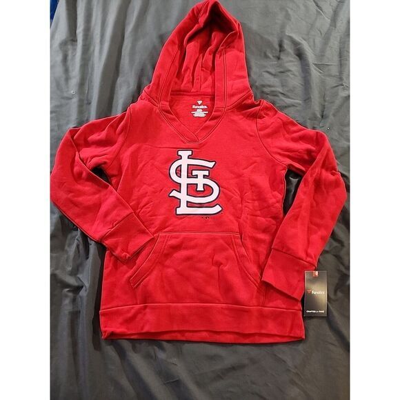 Fanatics Tops - NWT St. Louis Cardinals branded fanatics‎ Women's Red hooded sweatshirt Sz Small
